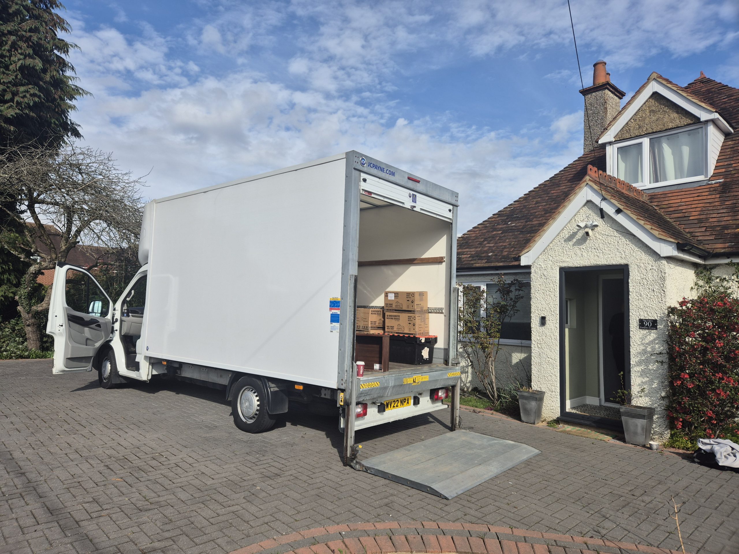 Luton Van being loaded